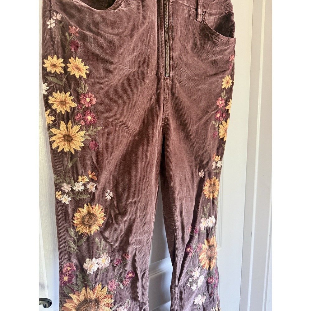 Driftwood x Free People Elsie Jumpsuit Size Medium Embroidered Floral NEW - Picture 3 of 15